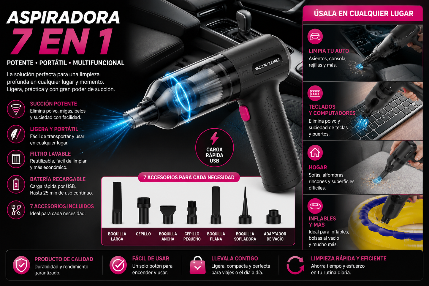 ASPIRADORA 7 EN 1